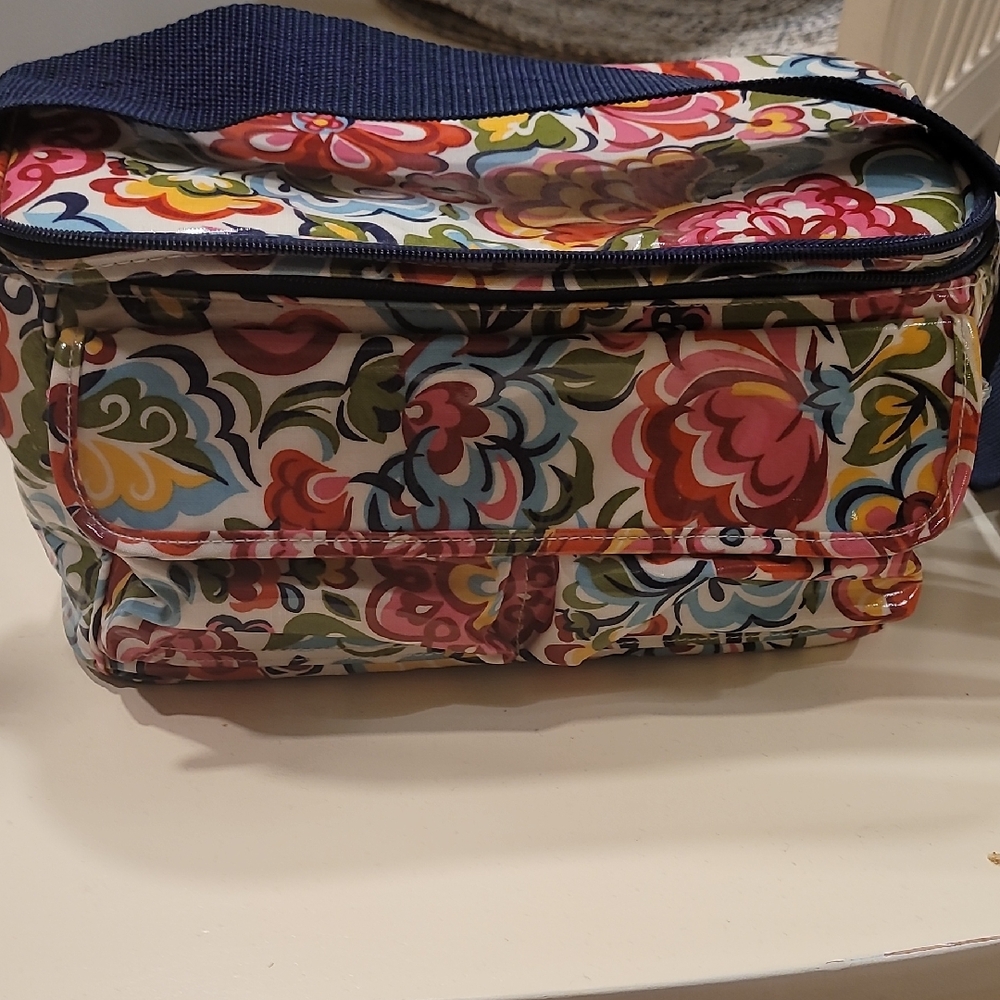 Retired Vera Bradley Lunch Box  - Red, Blue, Green, Pink Floral